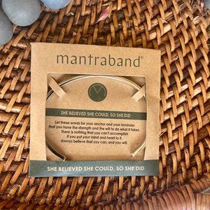 MantraBand "She Believed She Could So She Did" Silver  Bracelet